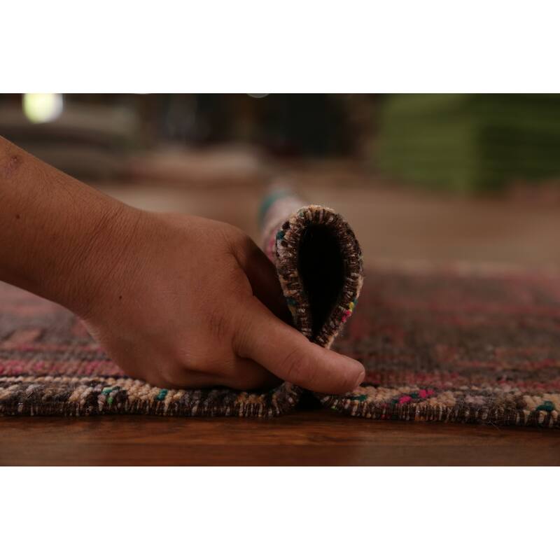 Hand Knotted Oriental 100% Wool Carpet Transitional Tribal Pink Anatolian Area Rug - 2' 6'' X 1' 8''
