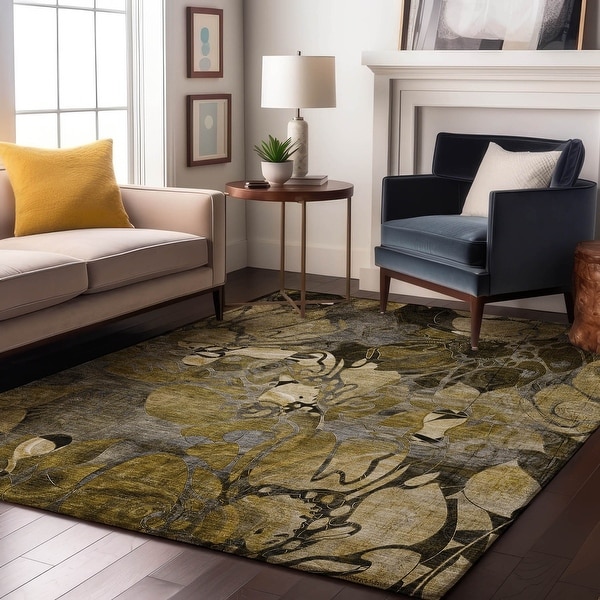Premium Washable Super Soft Abstract Floral Mayfield Rug - On Sale