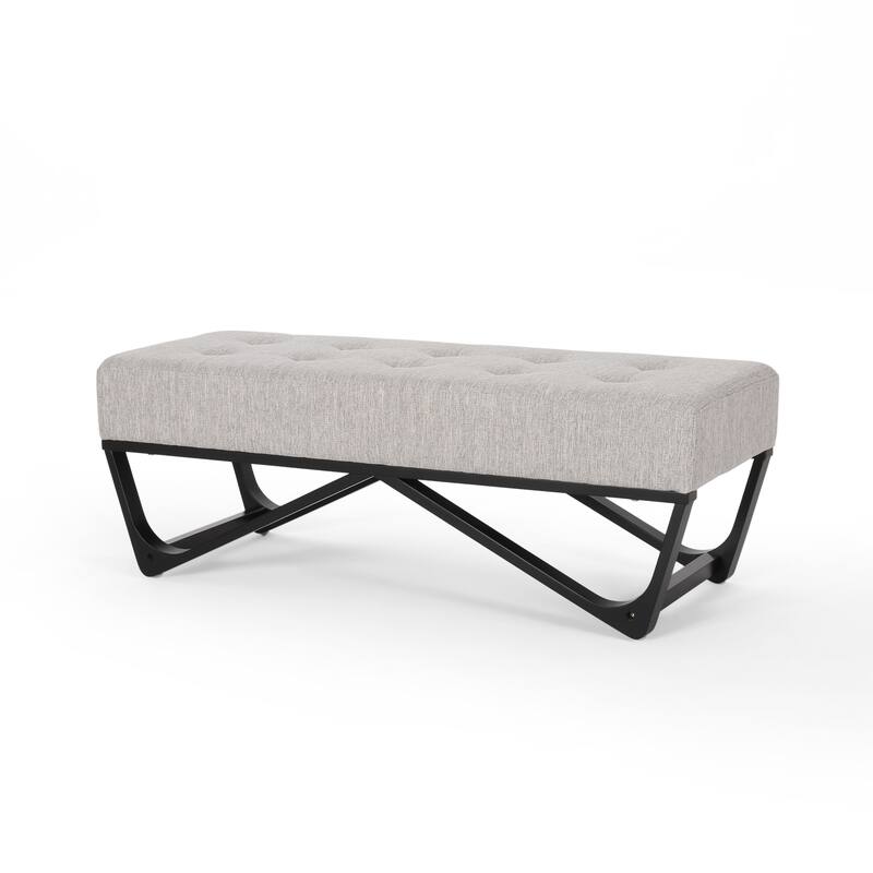Essential Upholstered Ottoman - Basic Accent Piece for Home Decor