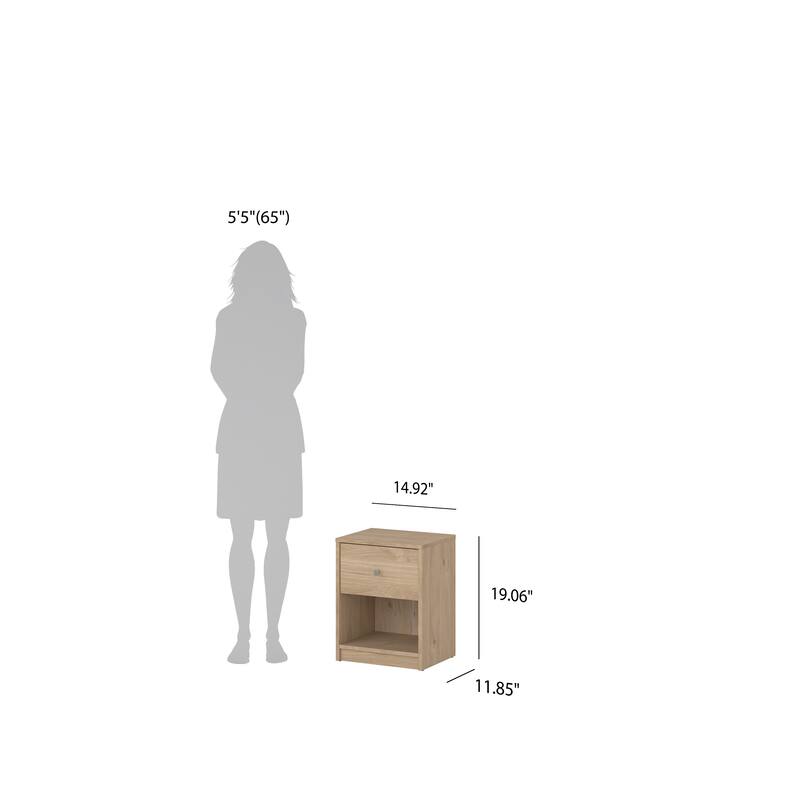 Porch & Den Portland 1 Drawer Nightstand - Set of 2