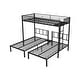 preview thumbnail 12 of 11, Twin Size Metal Triple Twin Bunk Bed Can Be Separated into 3 Twin Beds/Bunk Bed for Three/ Safety Guardrail