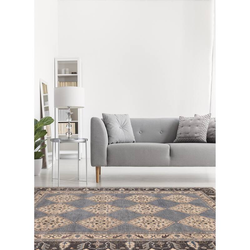 ECARPETGALLERY Hand-knotted Finest Agra Jaipur Grey Wool Rug - 8'3 x 11'2