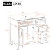 preview thumbnail 11 of 13, Homy Casa 30 in. Bathroom Vanity with Ceramic Sink, Free-Standing Storage Cabinet with 2 or 3 Drawers