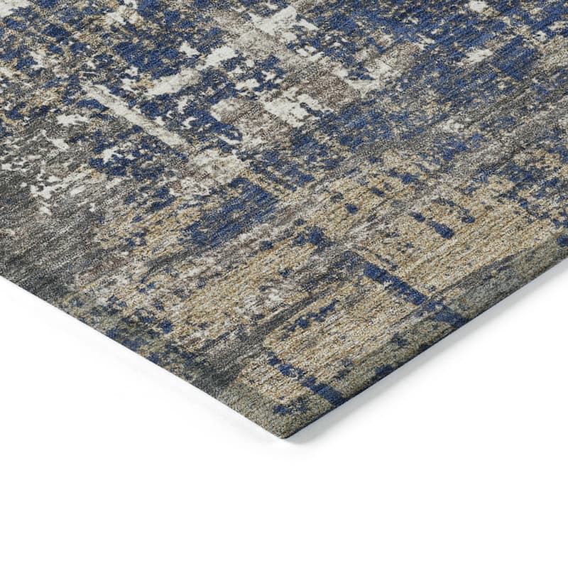 HomeRoots Geometric Transitional Rectangle Outdoor Rug