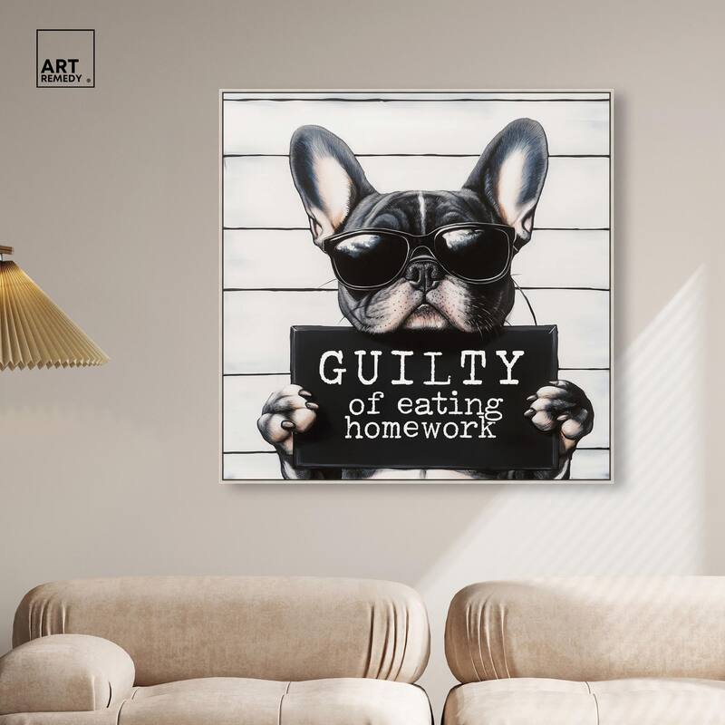 Guilty of Eating Homework Canvas by Art Remedy