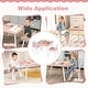 preview thumbnail 7 of 8, Gymax 3 Pieces Kids Table & Chairs Set Children Wooden Furniture Set