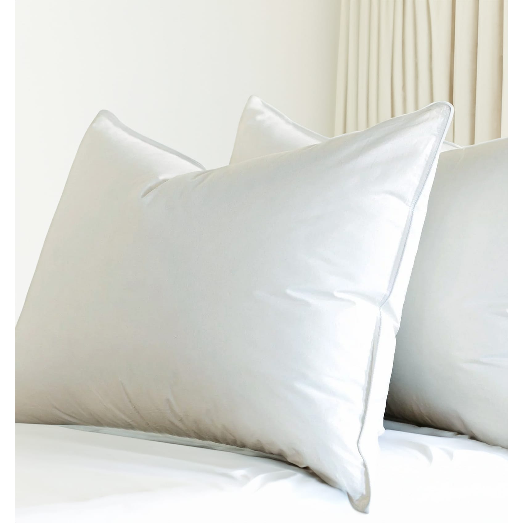 Tencel Natural Cotton Shell 600 Fill Power White Goose Down Cooling Cloud-like Pillow Manufactured in Canada - N/A