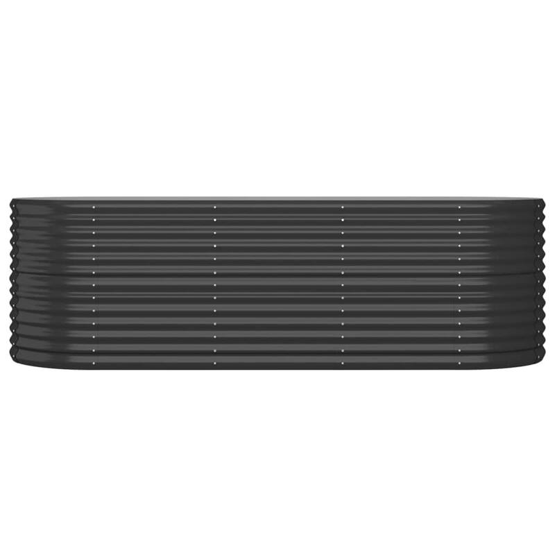 vidaXL Raised Garden Bed Raised Flower Bed Galvanized Steel Outdoor Planter