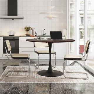 Modern Round Dining Table with Metal Base - Bed Bath & Beyond - 41433241