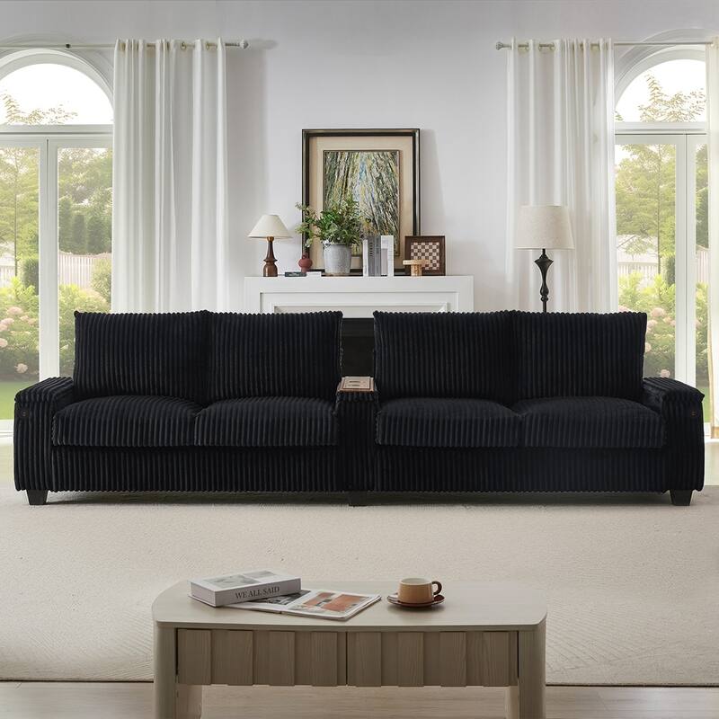 4-seater Corduroy Sofa Couch