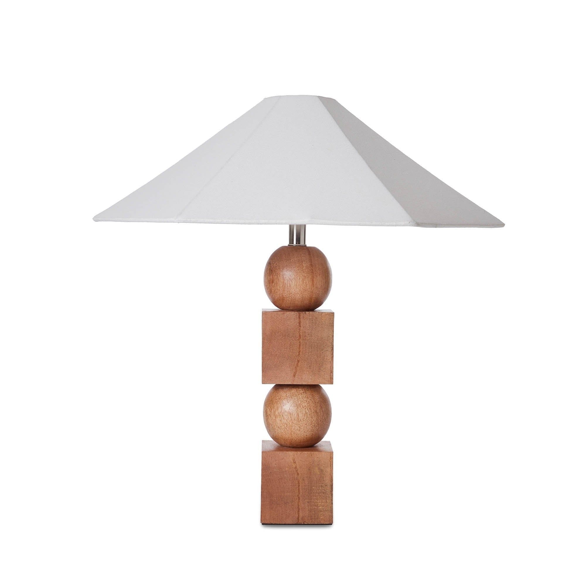 Skye 23" Table Lamp with Fabric Shade, Brown
