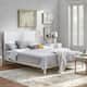 Lifestorey Casta Solid Pine Queen Platform Bed - White Queen