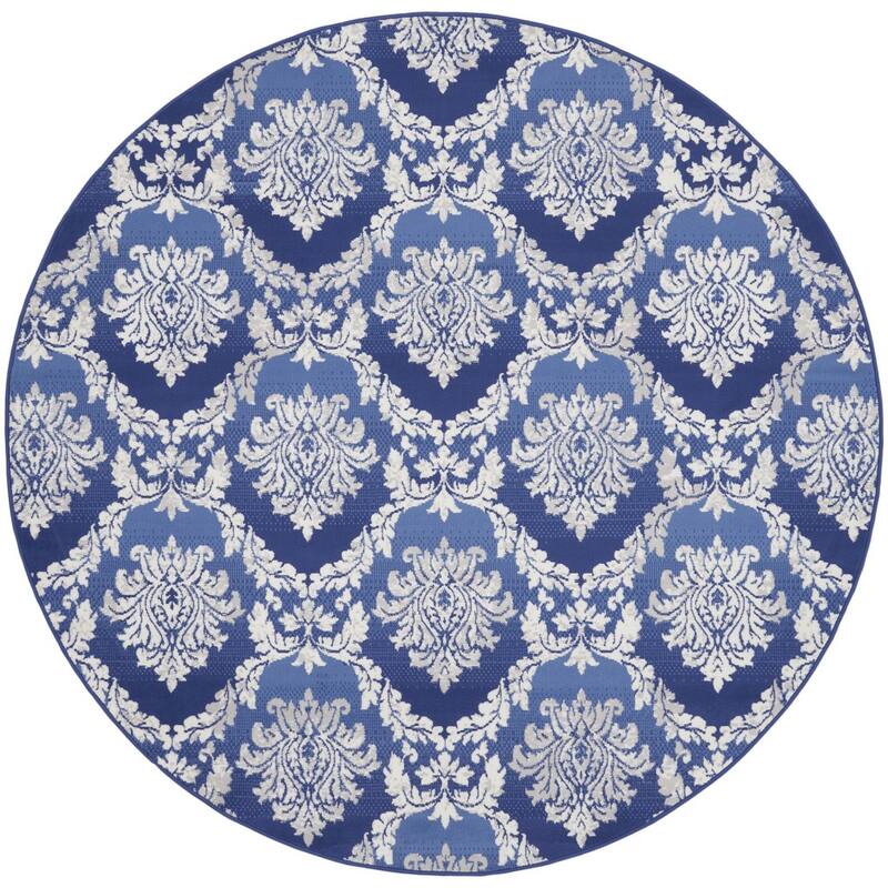 Gutib Power Loomed Distressed Geometric Stain Resistant Area Rug By HomeRoots - 96' X '96' X '0.39