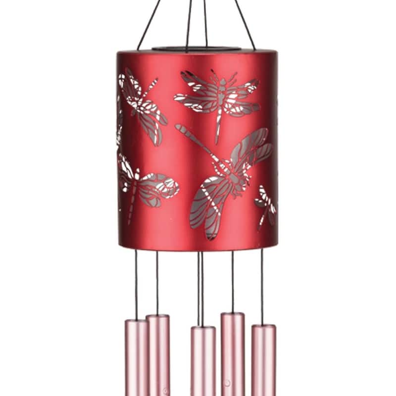 Garden Solar Chime 35" - Dragonfly