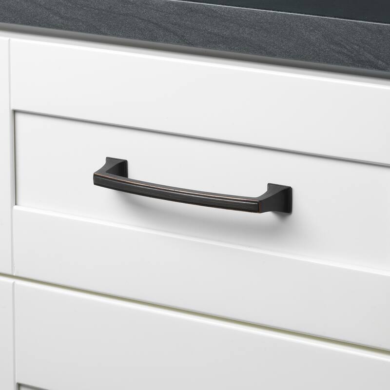 GlideRite 5-Pack 5 in. CC Oil Rubbed Bronze Deco Base Cabinet Pulls - Oil Rubbed Bronze