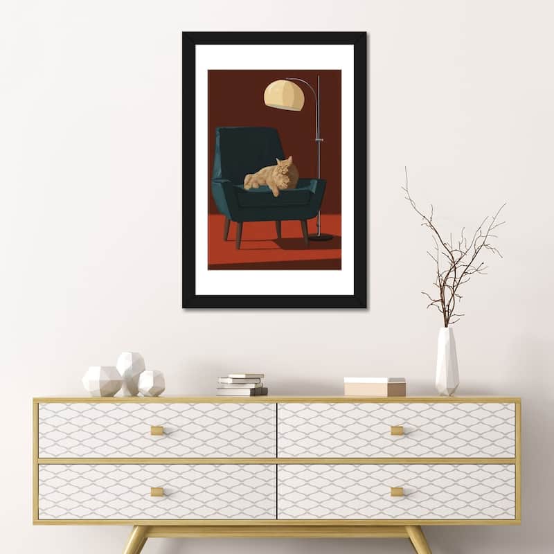 iCanvas "Cats In Fancy Chairs III" by Artcatillustrated