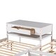 preview thumbnail 6 of 7, Full Size L-shaped Platform Beds with Drawers Linked with Built-in Rectangle Table and Twin Size Trundle.