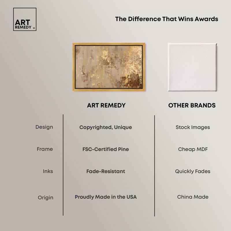 Gilded Dust Canvas by Art Remedy
