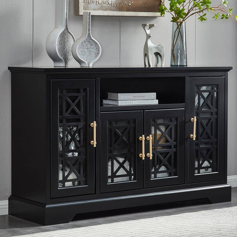 Buffet Sideboard with 4 Doors and Adjustable Shelves