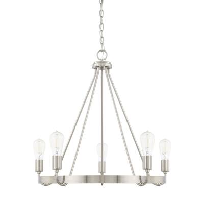 Tanner 5-light Steel Chandelier
