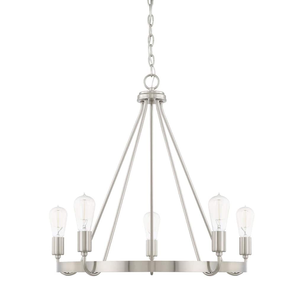 Tanner 5-light Steel Chandelier