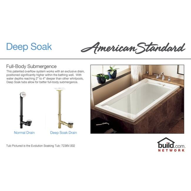 American Standard Evolution 72" Acrylic Whirlpool Bathtub with