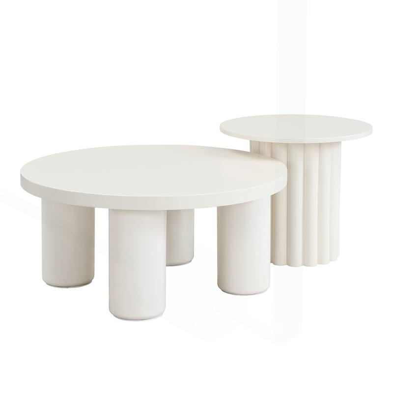 Modern Coffee Table Set with Stylish Leg Design for Living Room Enhancement