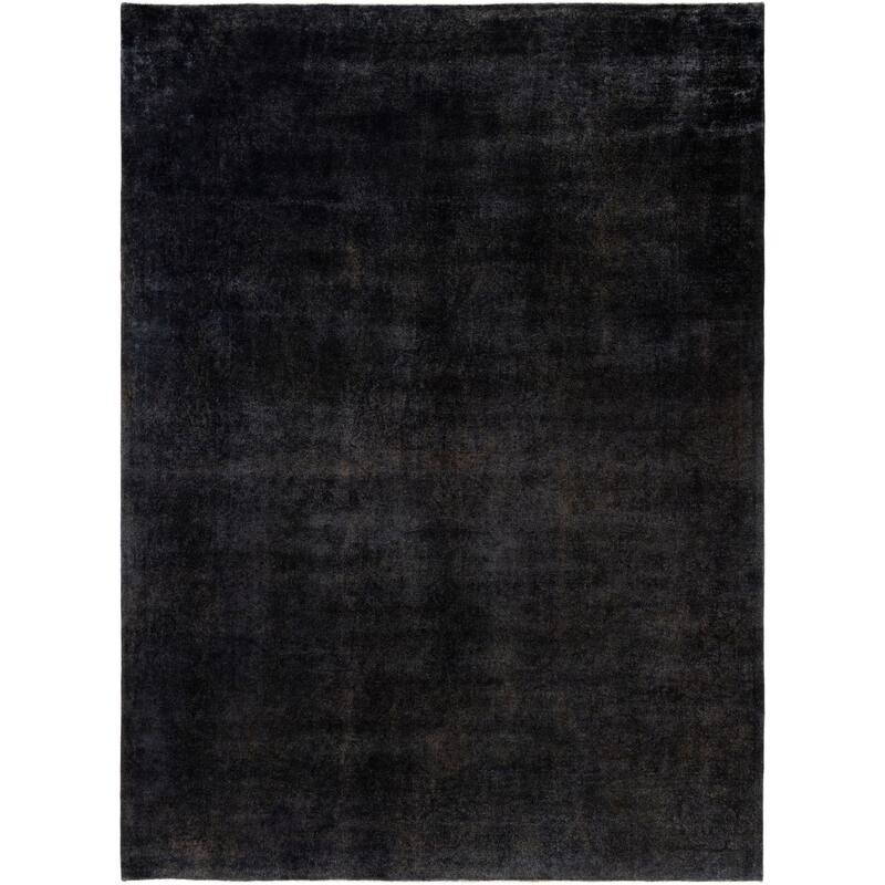 Overdyed One-of-a-Kind Hand-Knotted Area Rug - Black - 9' 3" x 12' 2"