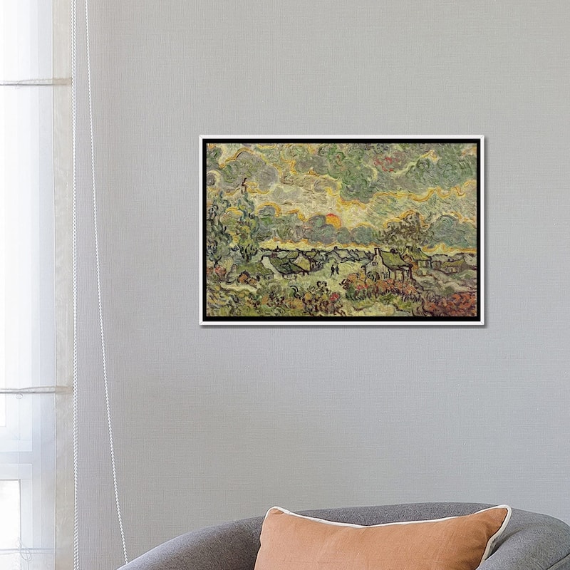 iCanvas "Autumn landscape, 1890 " by Vincent van Gogh Framed Canvas Print