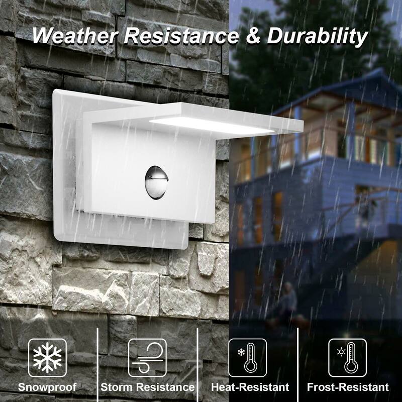 Inowel Wall Light Outdoor LED PIR Sensor Sconce IP54 10W 680Lm