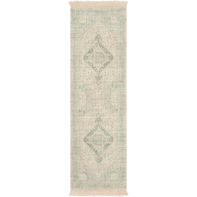 Livabliss Evans Distressed Medallion Handmade Cotton Area Rug