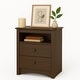 preview thumbnail 1 of 15, Prepac Fremont 2 Drawer Nightstand: Elegant Bedroom Furniture, Bedside Table with Open Shelf, Espresso Brown - 2-drawer