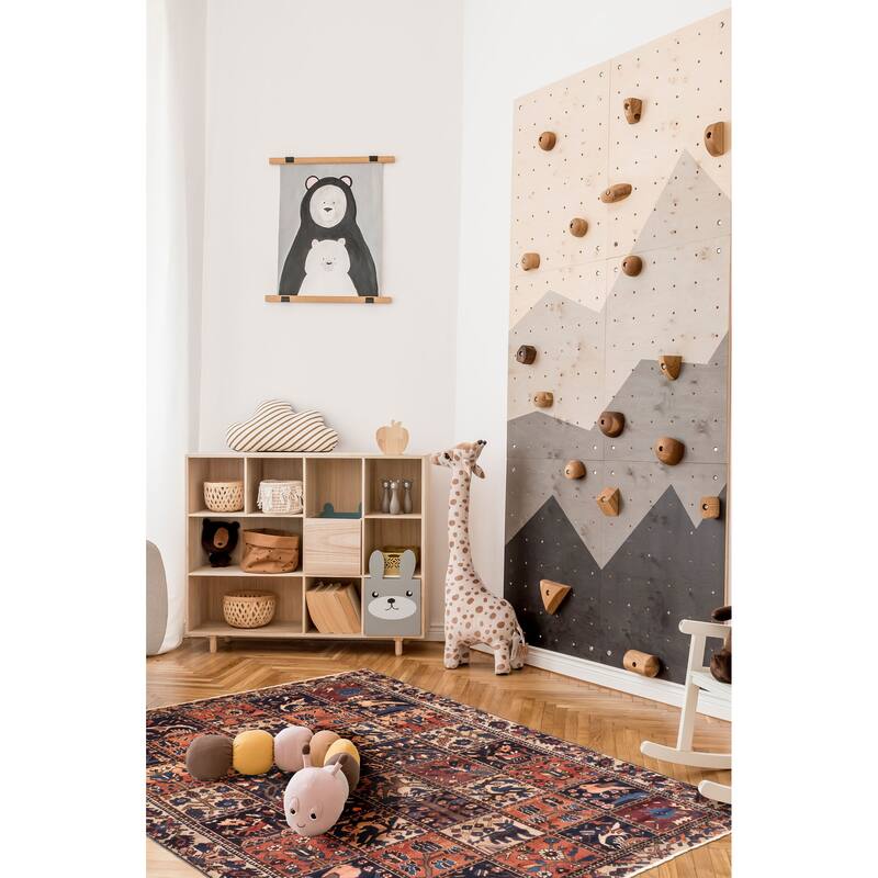 ECARPETGALLERY Hand-knotted Kayseri Vintage Dark Red Wool Rug - 4'5 x 6'7