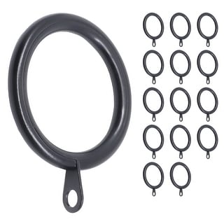 Meriville 1.5-Inch Inner Diameter Metal Curtain Rings with Eyelets and ...