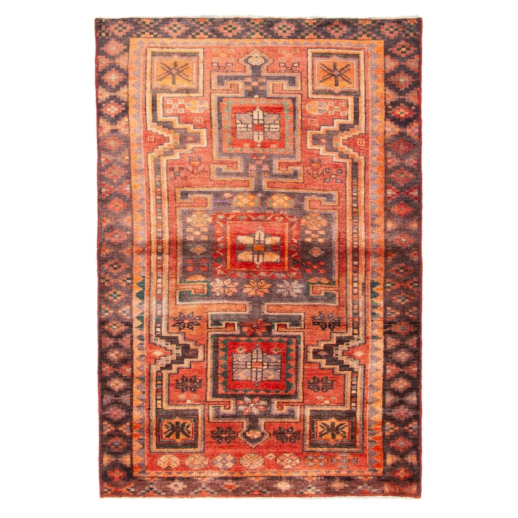 ECARPETGALLERY Hand-knotted Konya Anatolian Copper Wool Rug - 4'1 x 6'3