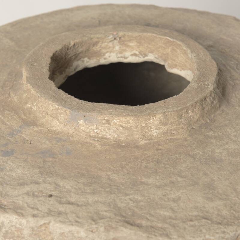Rama Small Beige Paper Mache Floor Vase