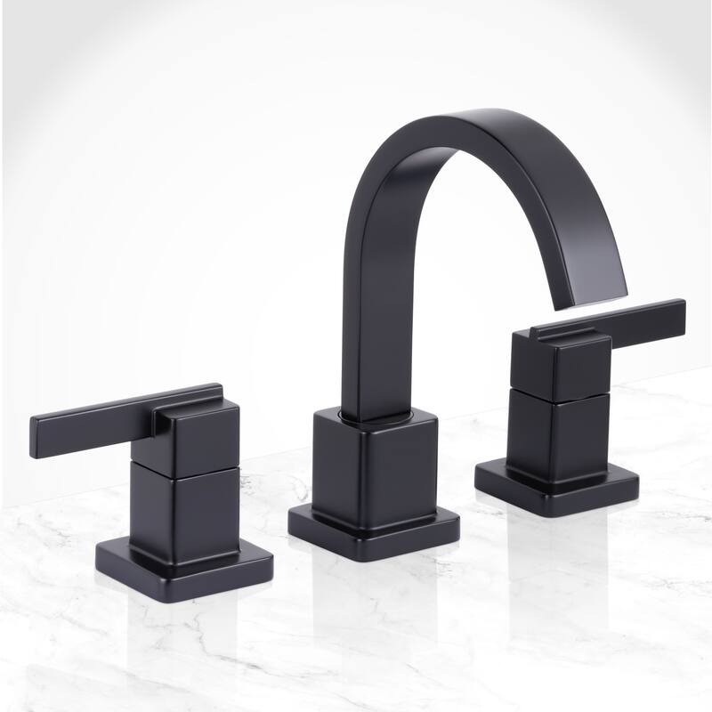 Miseno MNO441L 1.2 GPM Widespread Bathroom Faucet with Pop-Up Drain - Flat Black