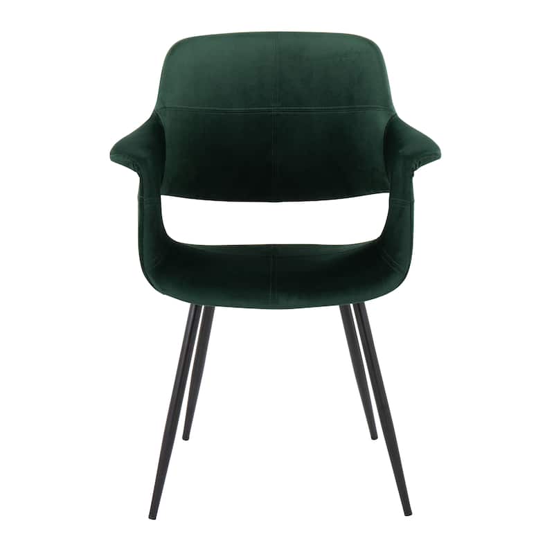 Silver Orchid Fauske Upholstered Chair with Metal Legs - Set of 2