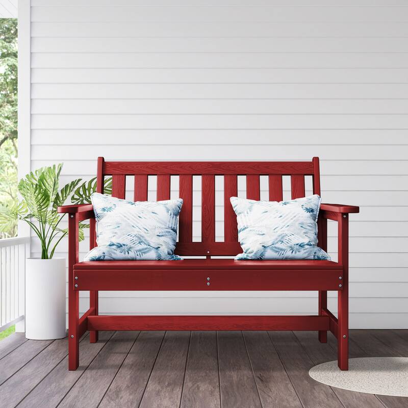 Outdoor 2-Person Garden Bench 42.92-in W x 35.83-in H