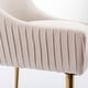 SEYNAR Modern Glam Boucle Pleated Velvet Dining Chair or Vanity Chair ...