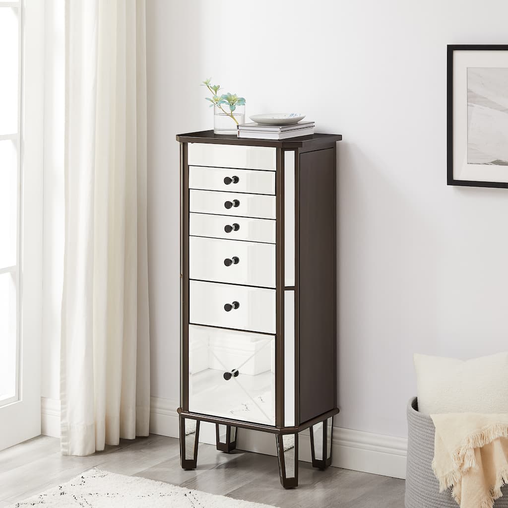 Miry Mirrored Jewelry Armoire
