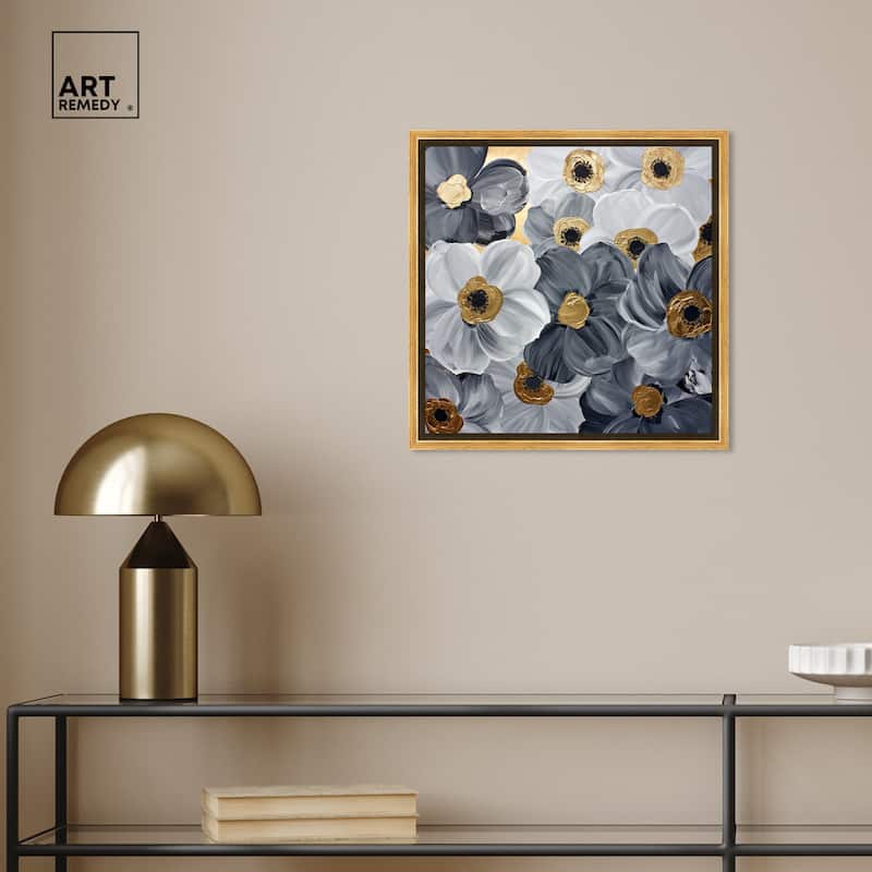 Art Remedy Fields And Fields Framed Floral Fine 1 Piece Canvas Wall Art