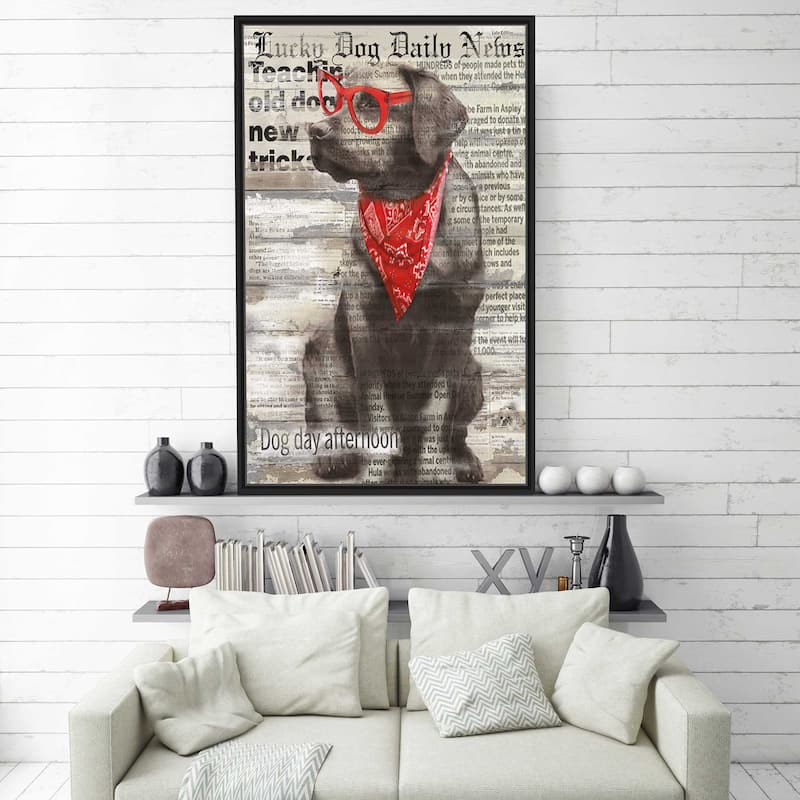 "Lucky Dog" by Carol Robinson Print on Floating Canvas