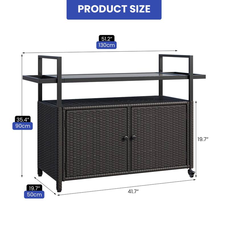 Co Bar Set with Wicker Outer Material