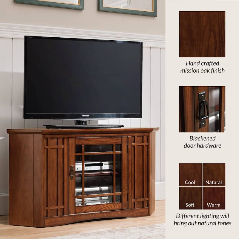Mission Oak 46-inch Corner TV Stand & Media Console