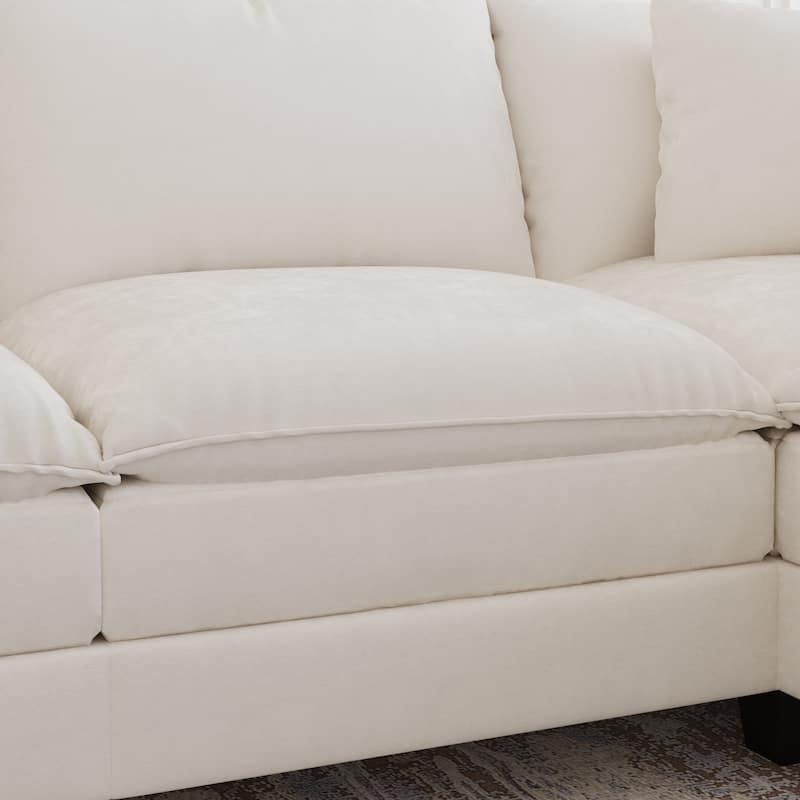 GDFStudio - Elara Grand 97'' Corner Couch with Armrest Storage, Deep Seat L-Shaped Sectional Sofa for Living Room