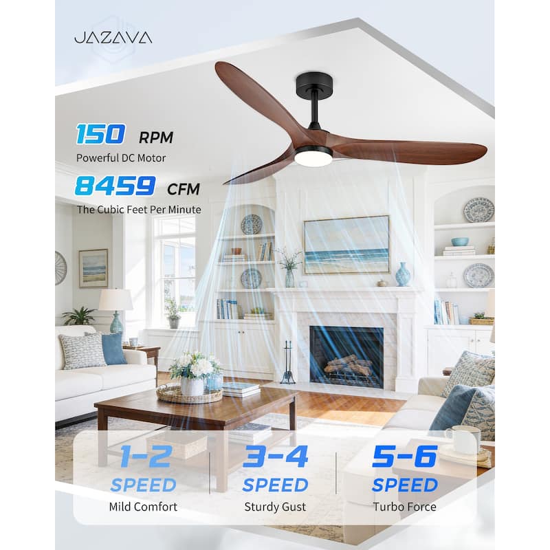 52"or 62" Diammable Ceiling Fan with Light,DC Motor and Remote