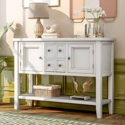 Sideboard Table with Bottom Shelf, Console Table Dining Room Server, Entry Table Buffet Cabinet Sofa Table