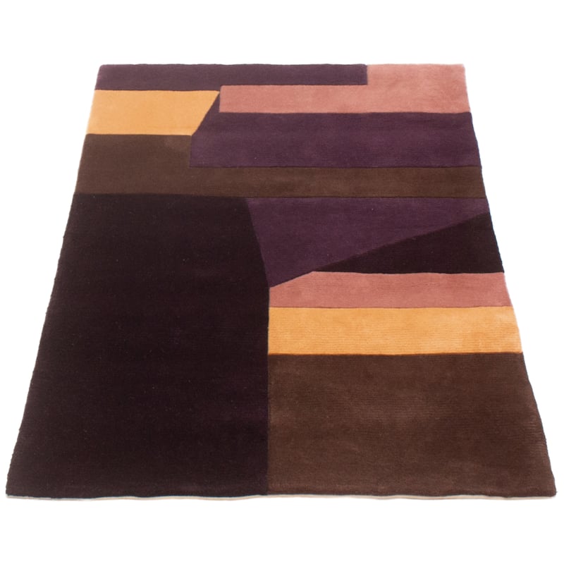 ECARPETGALLERY Hand Tufted Elegance Purple Wool Rug - 3'5 x 5'7