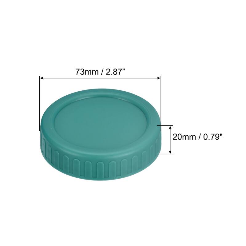 Mason Jar Lids, 10pcs Regular Mouth Storage Lids with 10 Silicone Ring - Green